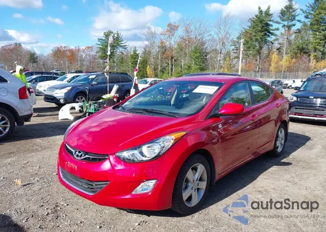 2013 Hyundai Elantra Gls from USA, damaged, VIN KMHDH4AE0DU945875